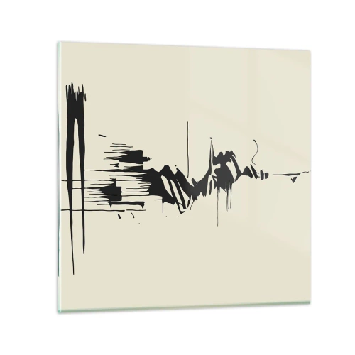 Impression sur verre - Image sur verre - Abstraction hâtive - 50x50 cm