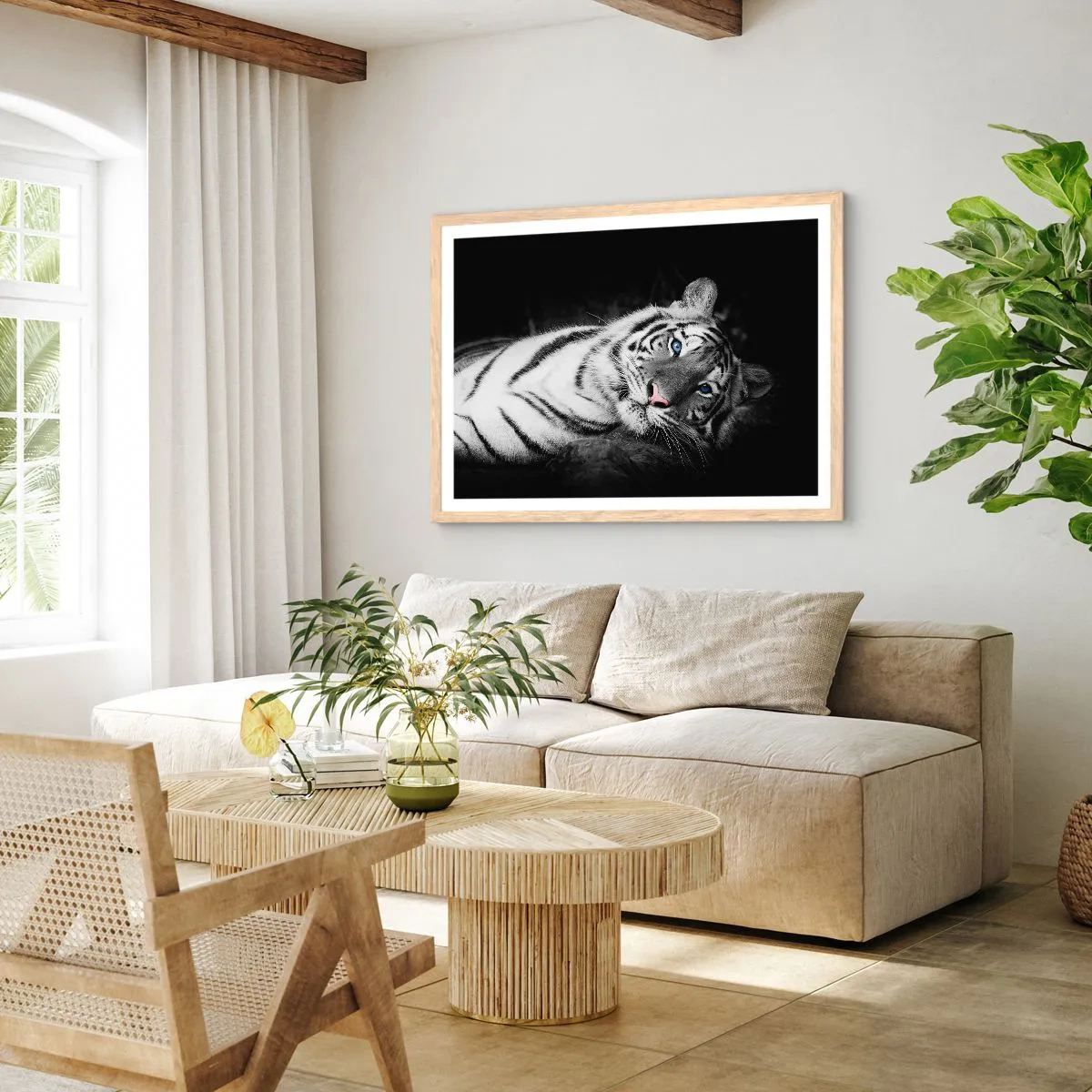 Affiche dans un chêne clair - Poster - Sauvagerie et paix - 100x70 cm