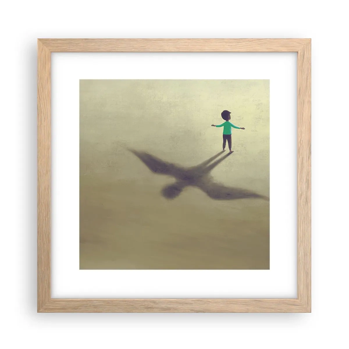 Affiche dans un chêne clair - Poster - Héros du futur - 30x30 cm