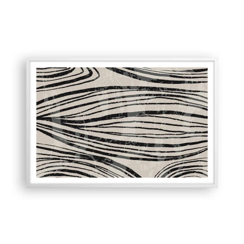 Affiche dans un cadre blanc - Poster - Ligne de marécage - 91x61 cm