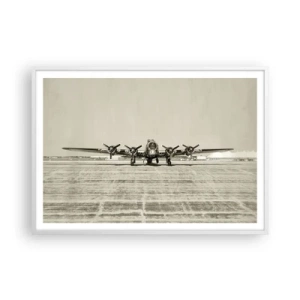 Affiche dans un cadre blanc - Poster - Toujours prêt! - 100x70 cm