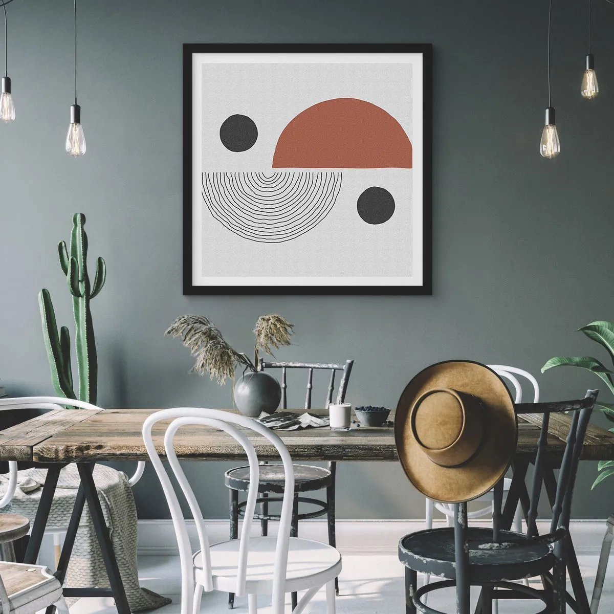 Affiche dans un cadre noir - Poster - Perfection de la roue - 60x60 cm