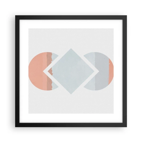 Affiche dans un cadre noir - Poster - La situation est clair - 40x40 cm