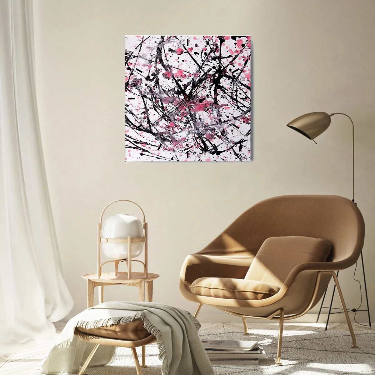 Horloge murale - Pendule murale - La nature éphémère de la vie - 30x30 cm