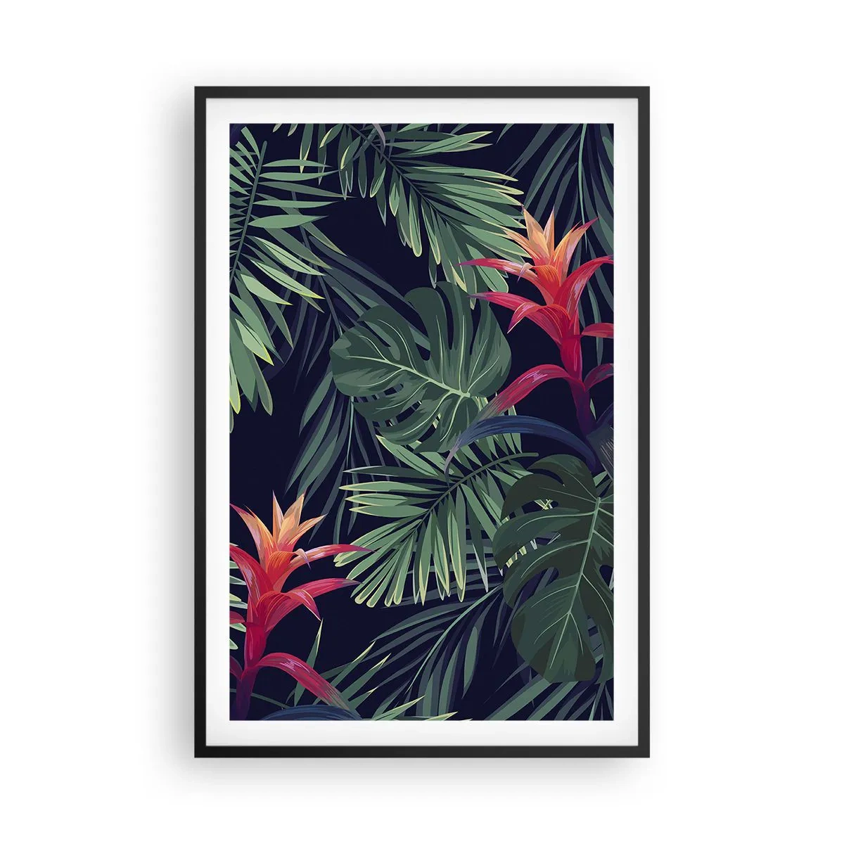 Affiche dans un cadre noir - Poster - immergé dans la nature - 61x91 cm