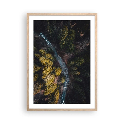 Affiche dans un chêne clair - Poster - De plus en plus vite - 50x70 cm