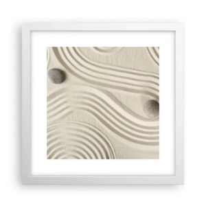 Affiche dans un cadre blanc - Poster - Touche de chaleur - 30x30 cm