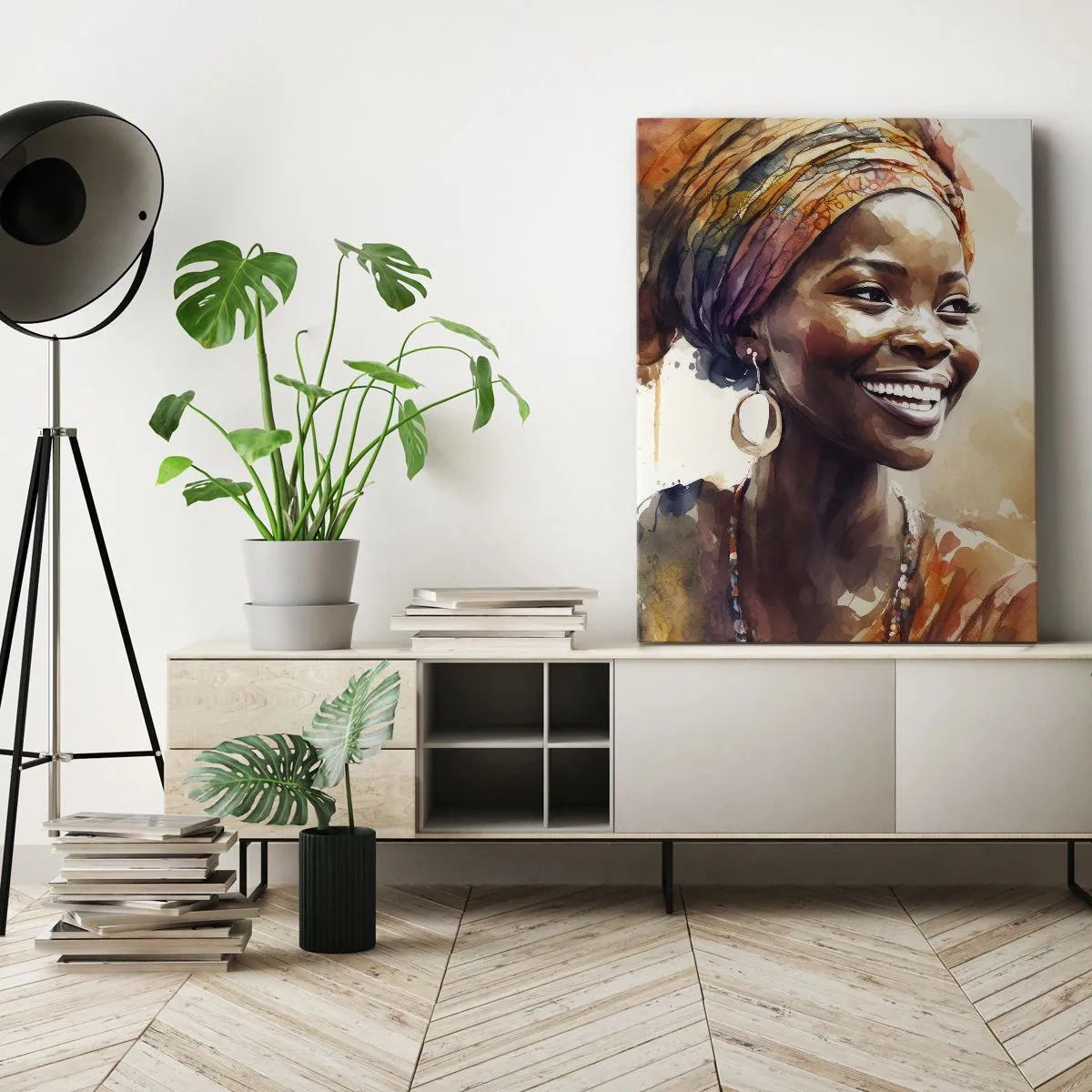 Impression sur toile - Image sur toile - reine africaine - 55x100 cm