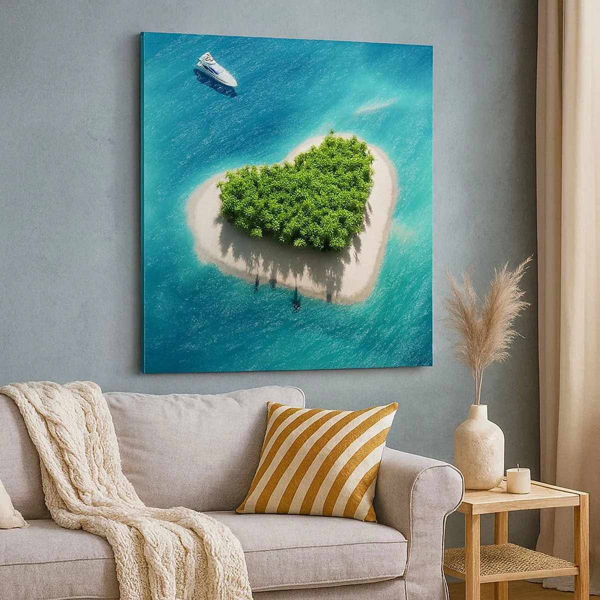 Impression sur toile - Image sur toile - J'aime l'été - 30x30 cm