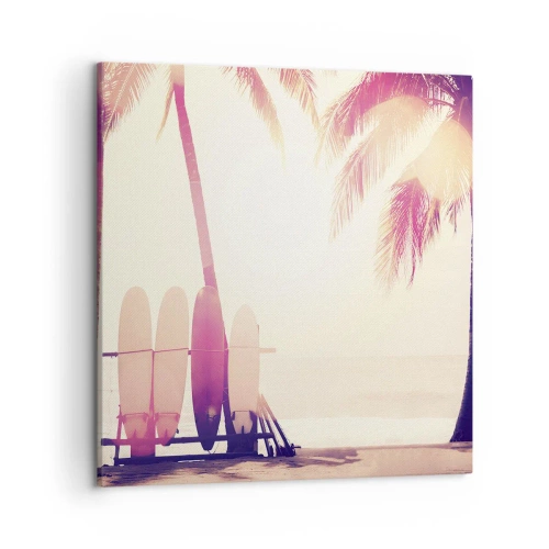 Impression sur toile - Image sur toile - Ca va être une journée magnifique - 50x50 cm