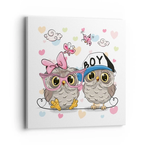 Impression sur toile - Image sur toile - On s'aime! - 40x40 cm