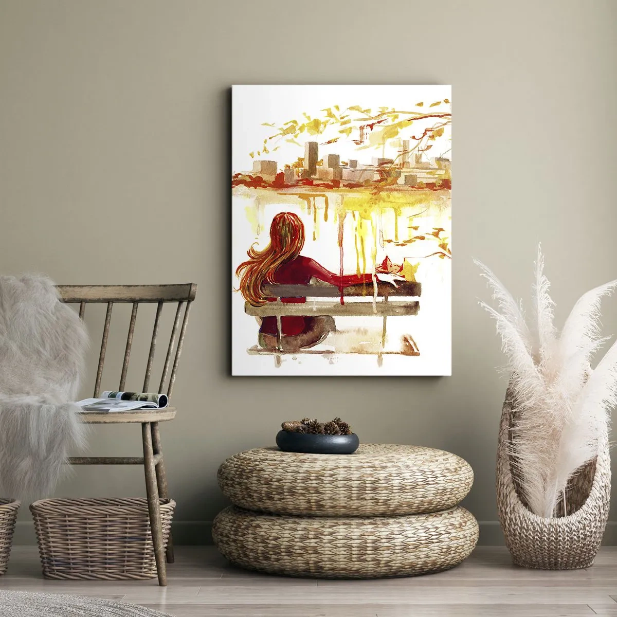 Impression sur toile - Image sur toile - Un moment de réflexion - 65x120 cm