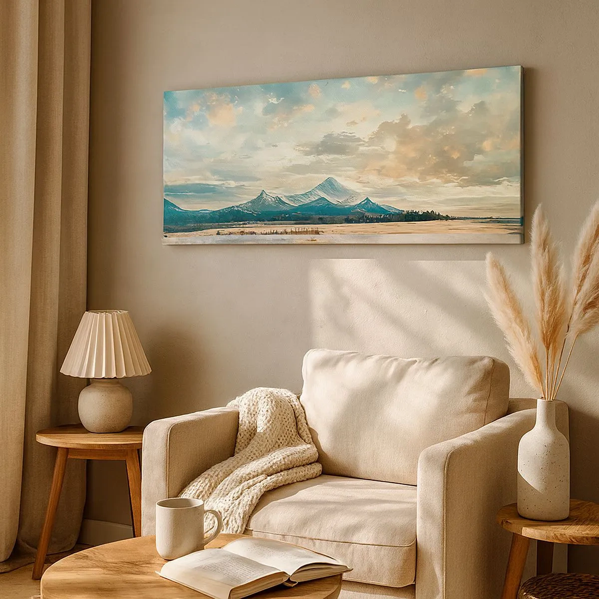 Impression sur toile - Image sur toile - Sous la protection du ciel - 100x40 cm