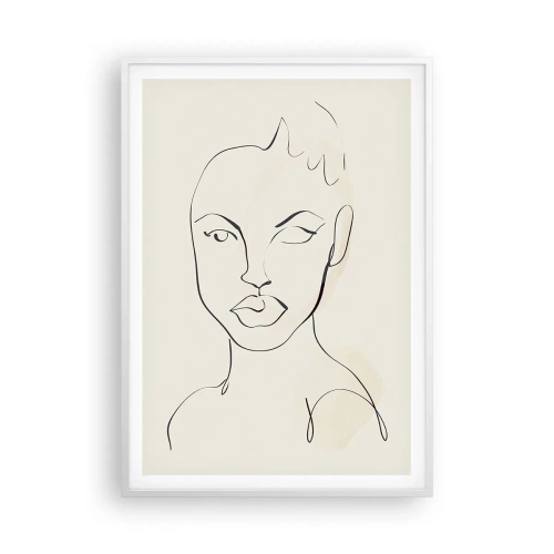 Affiche dans un cadre blanc - Poster - Esquisse de la sensualité - 70x100 cm