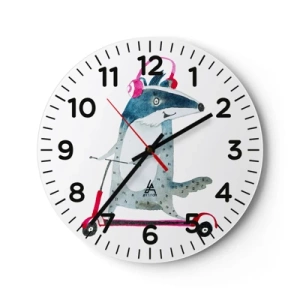 Horloge murale - Pendule murale - La joie du blaireau - 30x30 cm