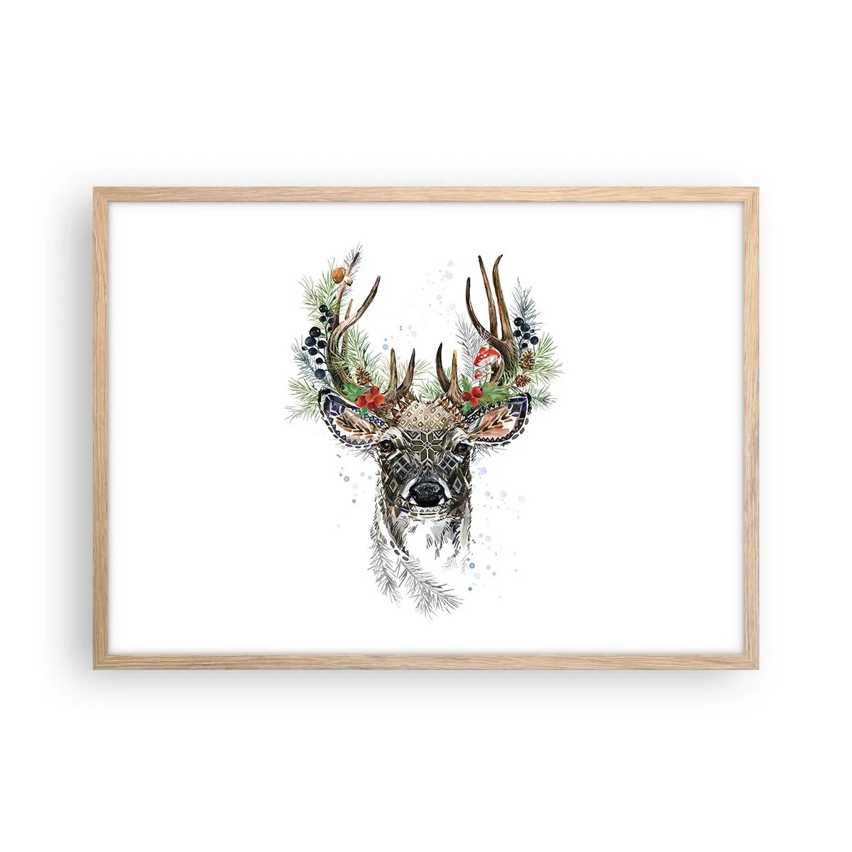 Affiche dans un chêne clair - Poster - En robe de fête - 70x50 cm