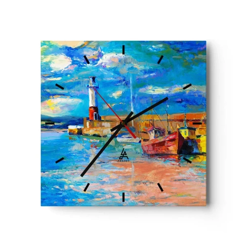 Horloge murale - Pendule murale - Un après-midi dans la baie arc-en-ciel - 40x40 cm
