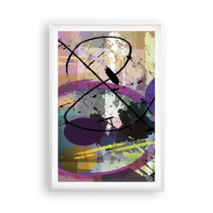 Affiche dans un cadre blanc - Poster - Vous pouvez aller tout droit ou autour - 61x91 cm