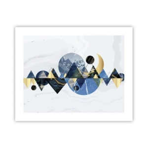 Affiche - Poster - Paysage géométrique - 50x40 cm