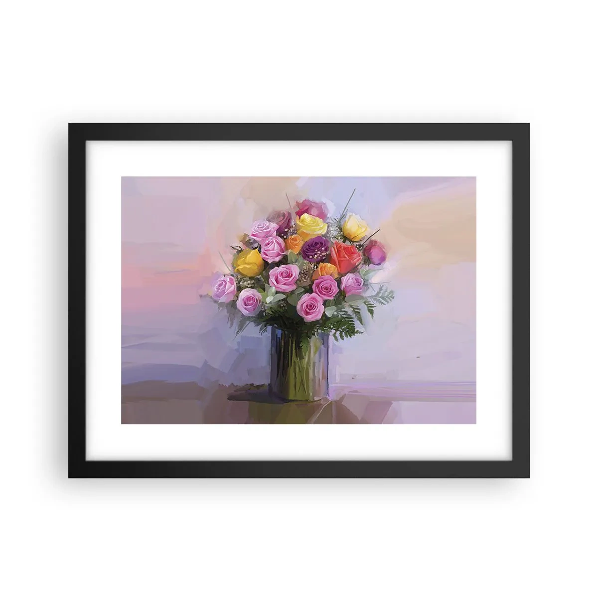 Affiche dans un cadre noir - Poster - Beauté conservée - 40x30 cm