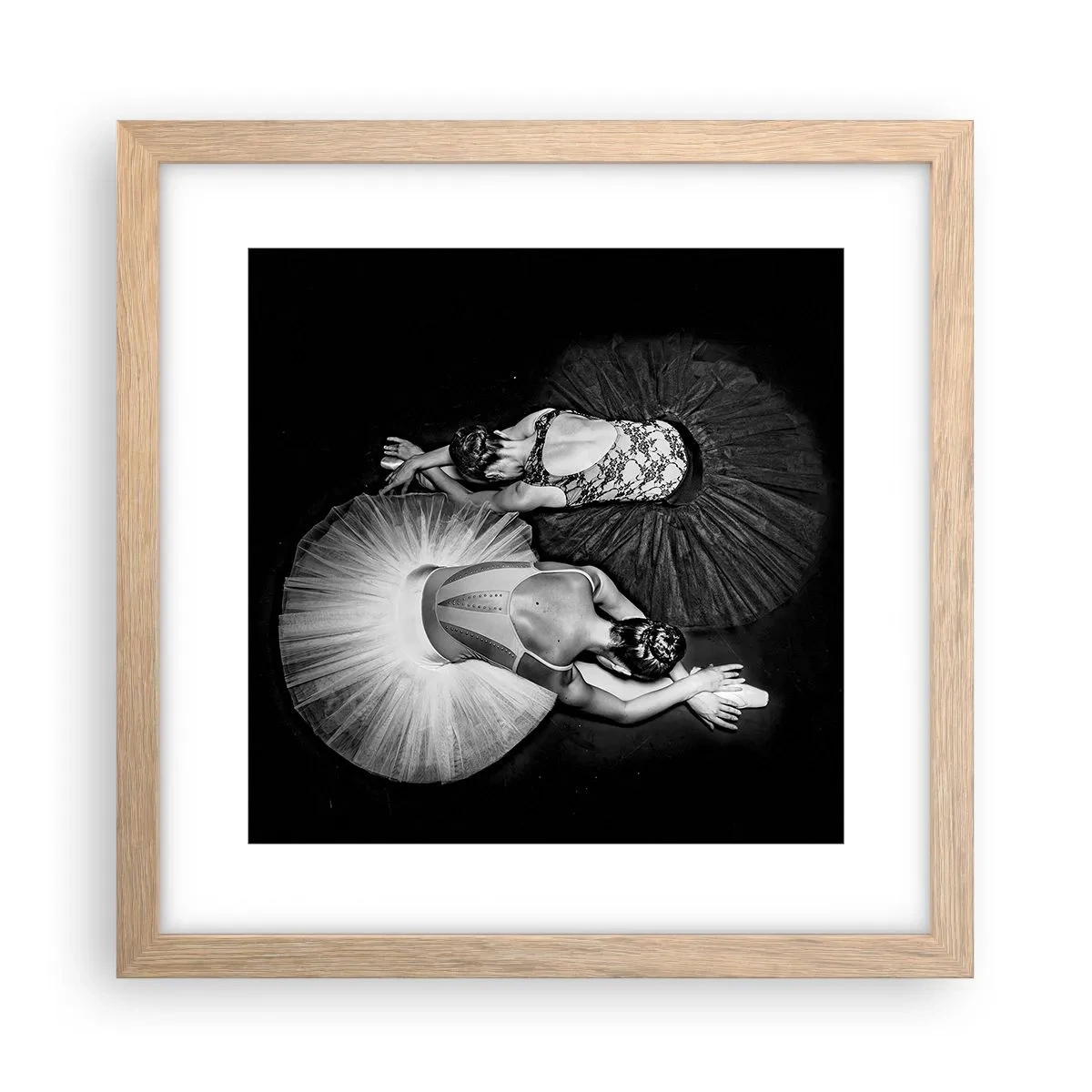 Affiche dans un chêne clair - Poster - Jin et jang – équilibre idéal - 30x30 cm