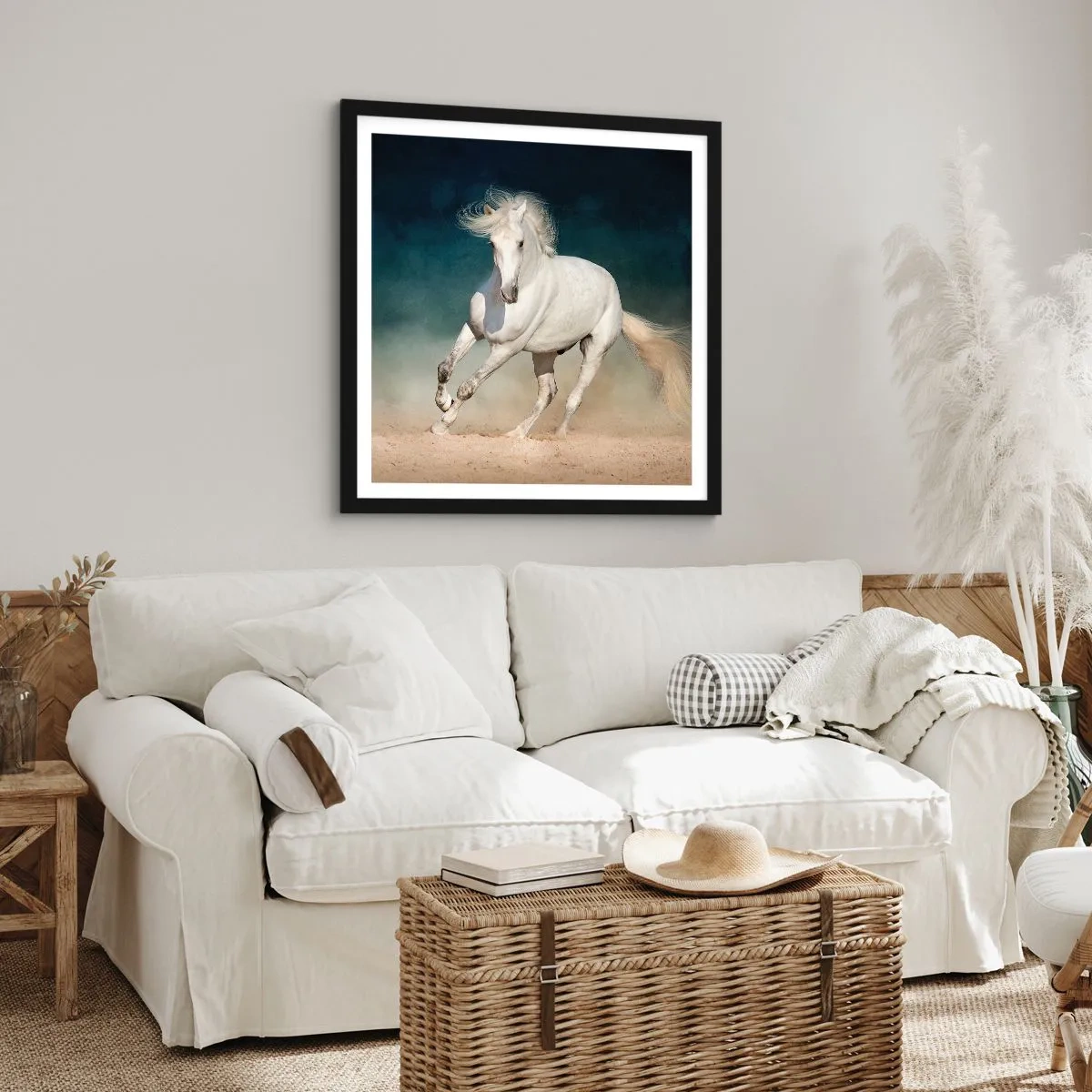 Affiche dans un cadre noir - Poster - La liberté à l'état pur - 60x60 cm