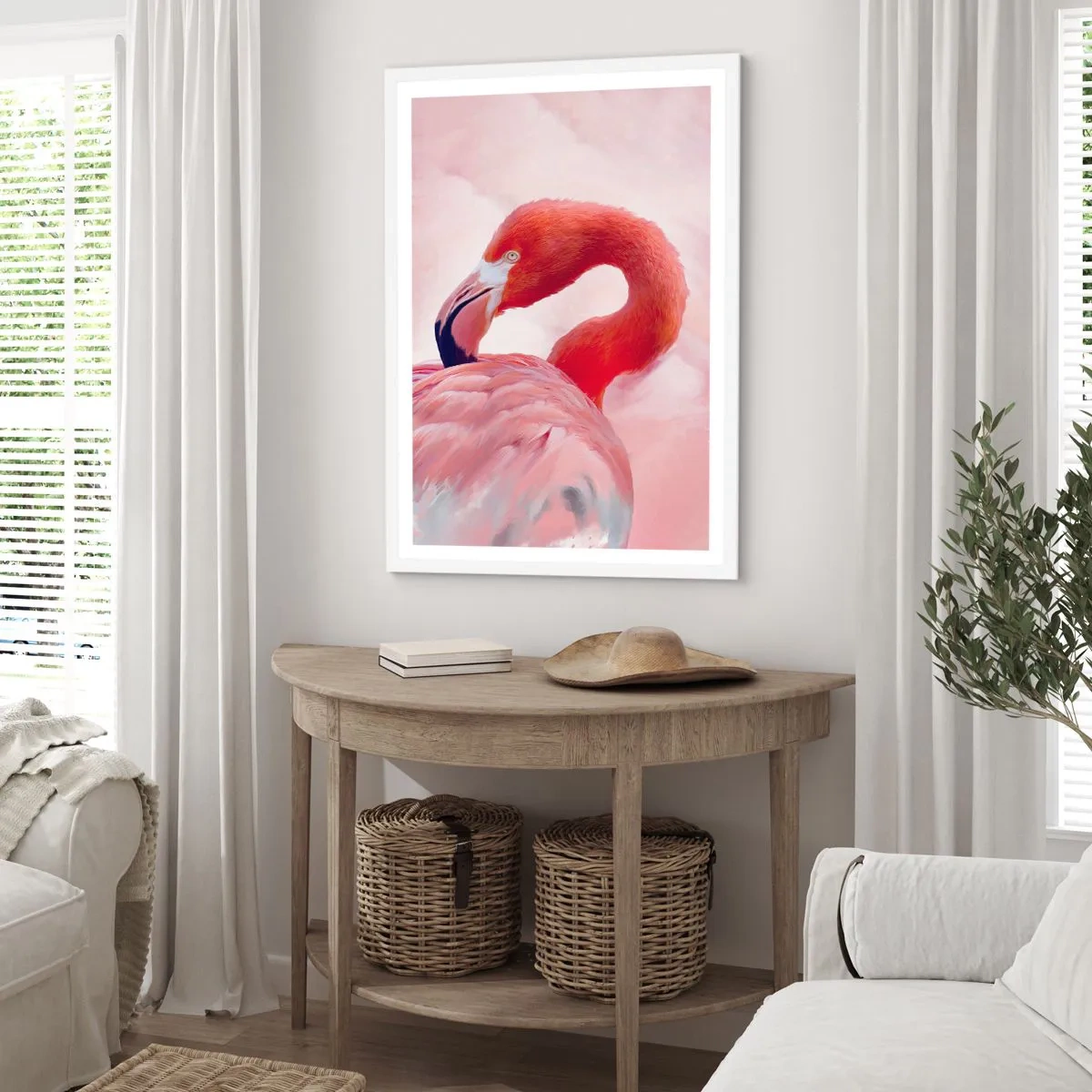 Affiche dans un cadre blanc - Poster - Beauté des oiseaux - 70x100 cm