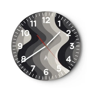 Horloge murale - Pendule murale - Vague après vague - 30x30 cm