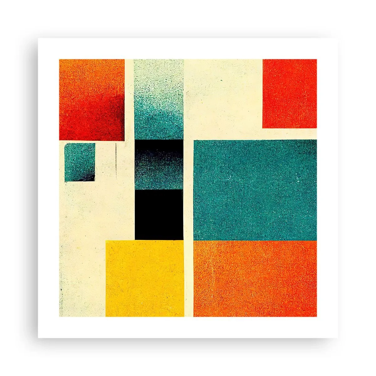 Affiche - Poster - Abstraction géométrique – bonne énergie - 50x50 cm