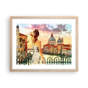 Affiche dans un chêne clair - Poster - Pour une aventure c'est uniquement dans ... - 50x40 cm