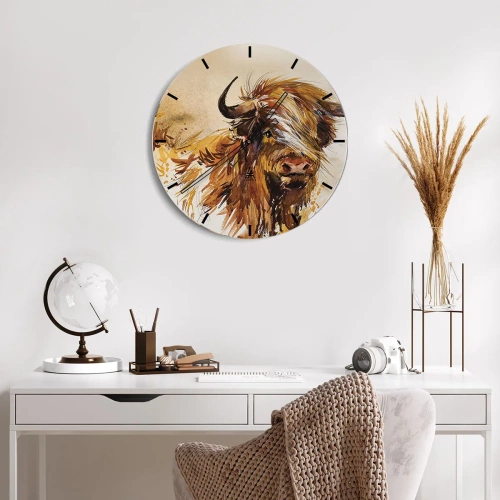 Horloge murale - Pendule murale - Fierté du chasseur - 40x40 cm