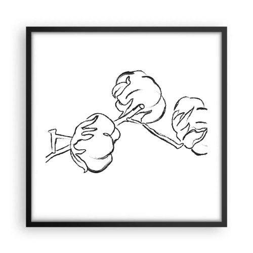 Affiche dans un cadre noir - Poster - Duvet de coton - 50x50 cm
