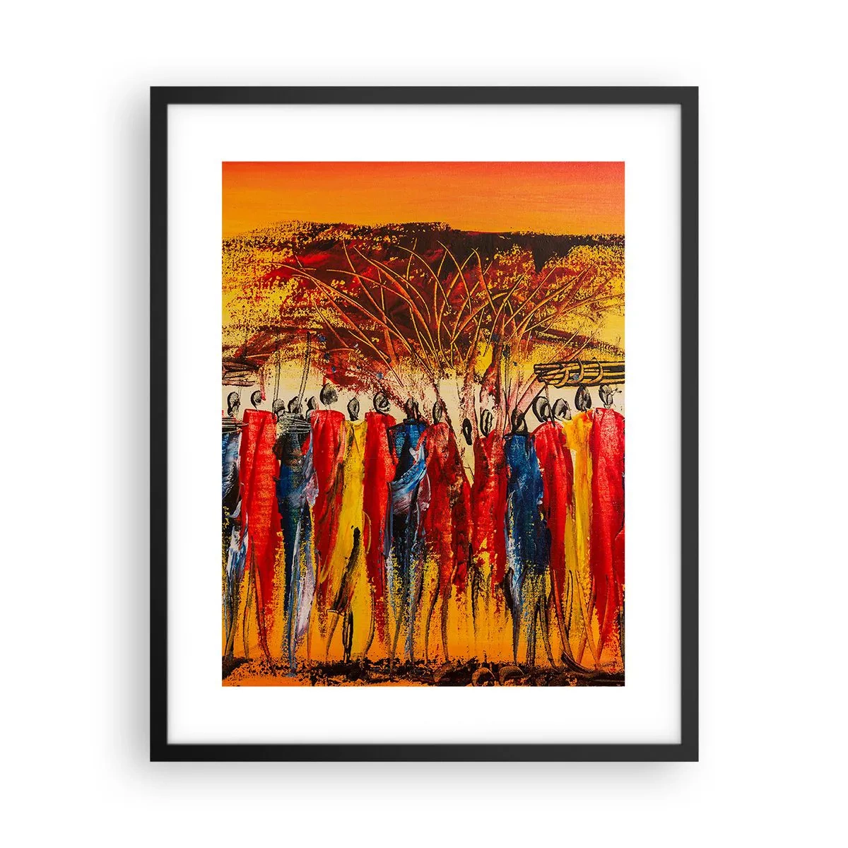 Affiche dans un cadre noir - Poster - Là-bas, là-bas, ils vont là-bas - 40x50 cm