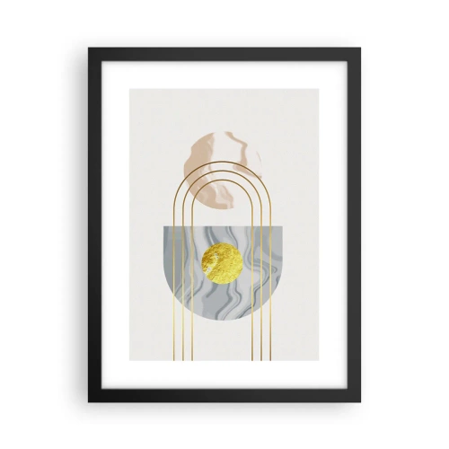 Affiche dans un cadre noir - Poster - Clareté et brillance - 30x40 cm