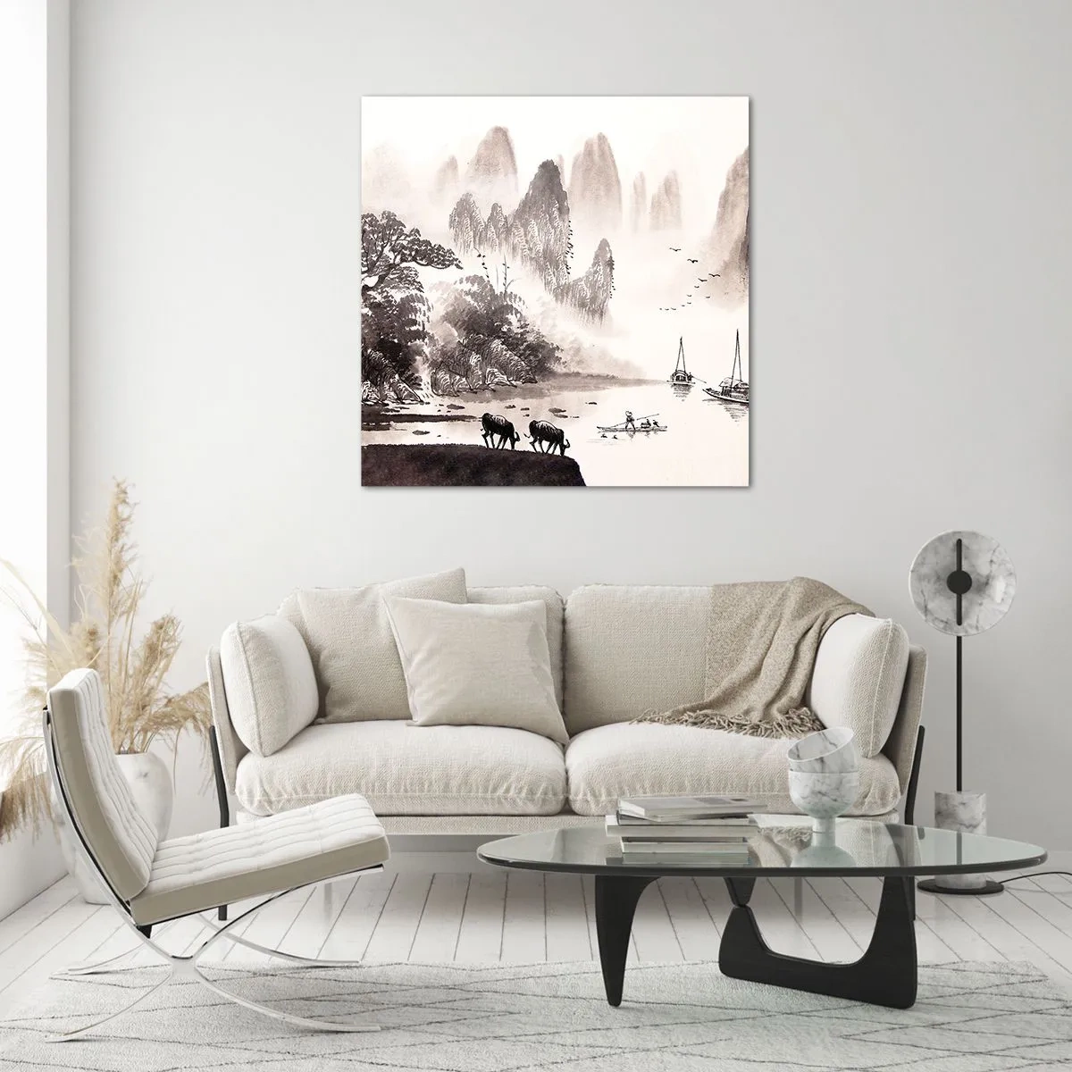 Impression sur verre - Image sur verre - Le quotidien exotique de l'Orient - 70x70 cm