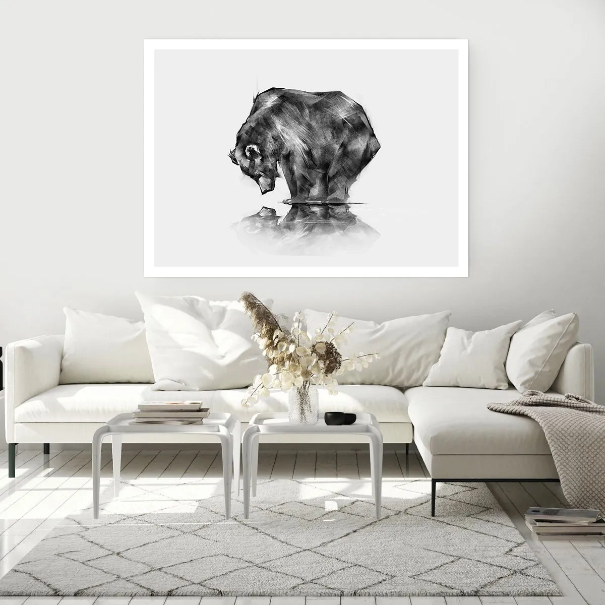 Affiche - Poster - Ravi de rencontrer quelqu'un de proche - 91x61 cm