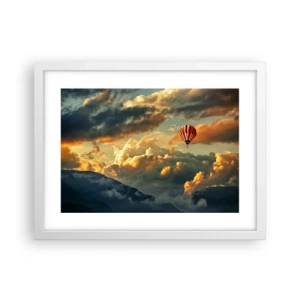 Affiche dans un cadre blanc - Poster - Je vole parce que je veux - 40x30 cm