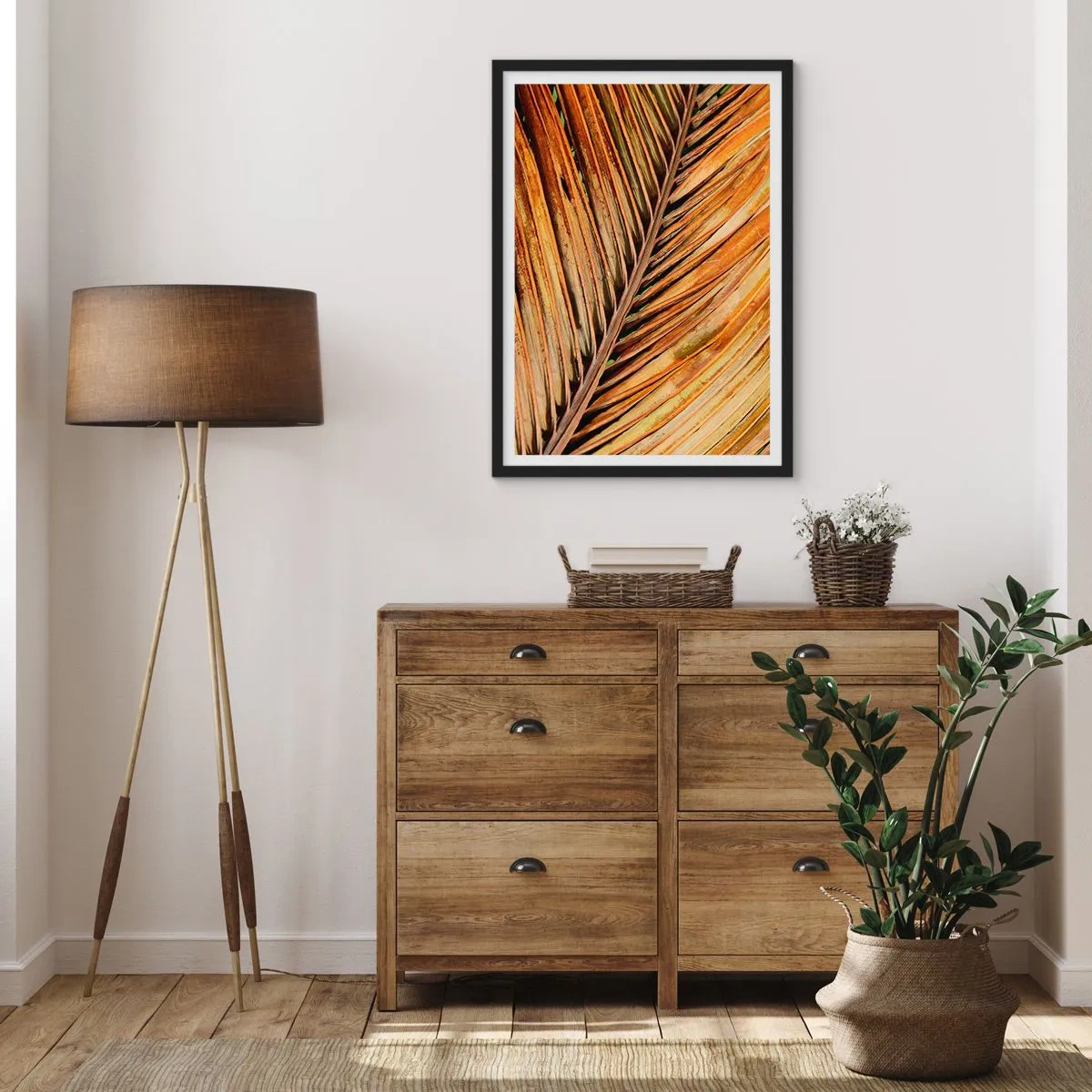 Affiche dans un cadre noir - Poster - Or de noix de coco - 70x100 cm