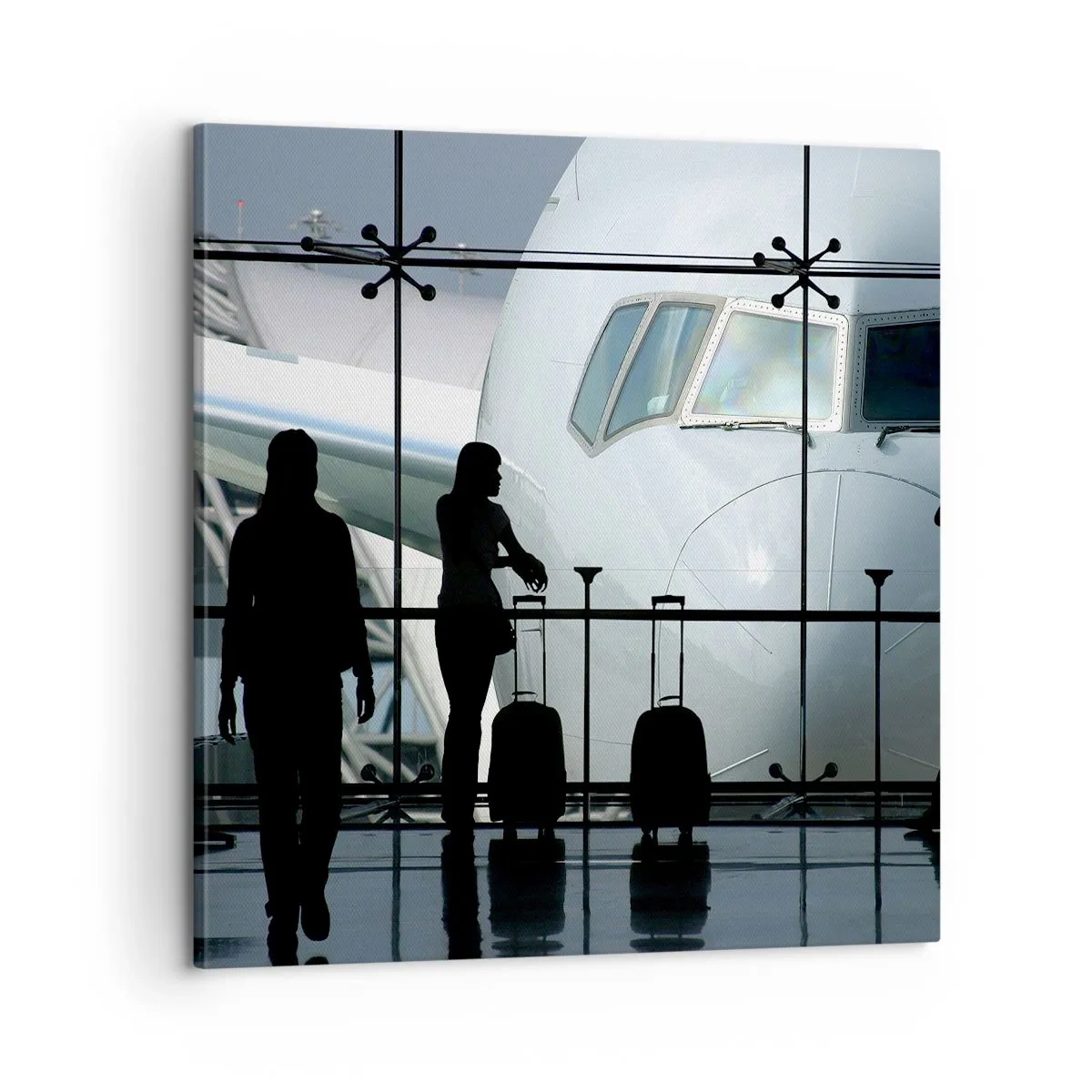 Impression sur toile - Image sur toile - Vis-à-vis de l'aéroport - 60x60 cm