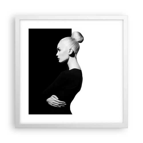 Affiche dans un cadre blanc - Poster - Tout simplement une femme - 40x40 cm
