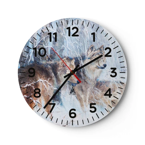 Horloge murale - Pendule murale - Attention! Ca arrive ... - 40x40 cm