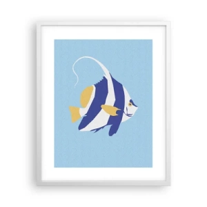 Affiche dans un cadre blanc - Poster - Miss eaux tropicales - 40x50 cm