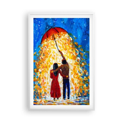 Affiche dans un cadre blanc - Poster - La magie d'une soirée pluvieuse ? - 61x91 cm