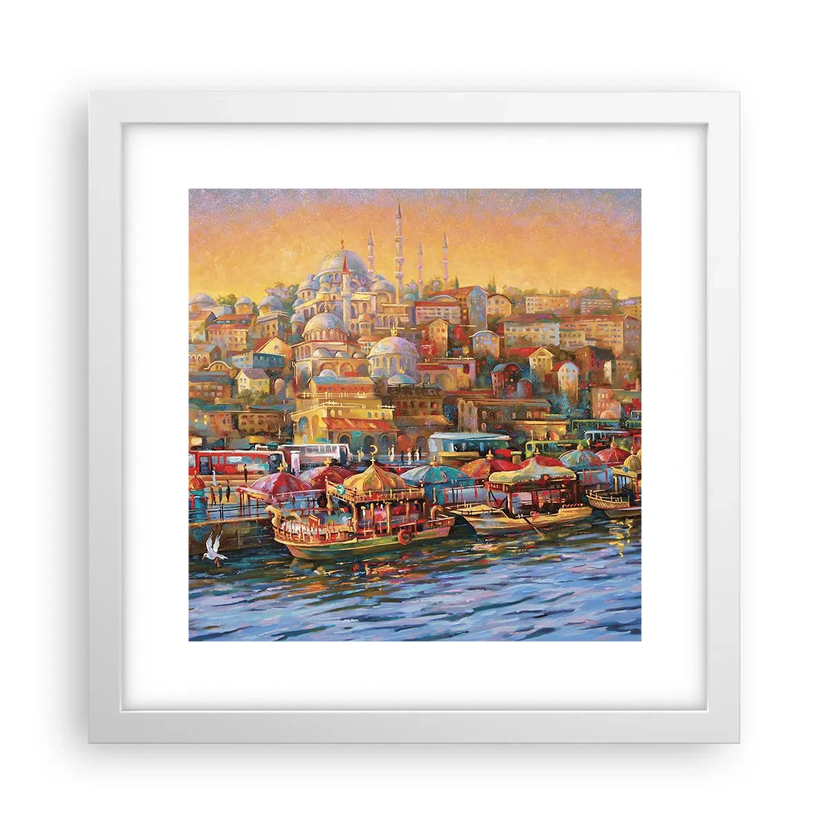 Affiche dans un cadre blanc - Poster - Conte d'Istanbul - 30x30 cm