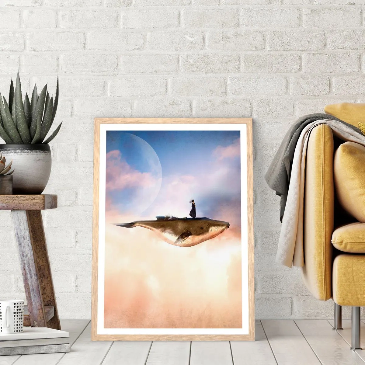 Affiche dans un chêne clair - Poster - Voyage irréel - 50x70 cm