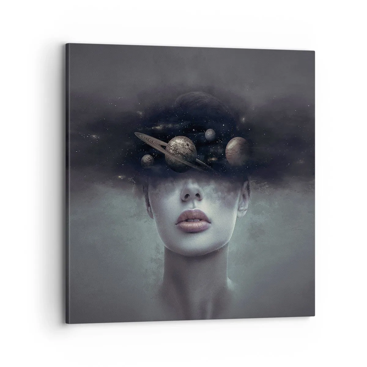 Impression sur toile - Image sur toile - Et les planètes deviennent folles... - 70x70 cm