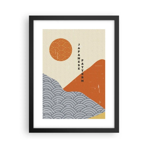 Affiche dans un cadre noir - Poster - Dans l'esprit japonais - 30x40 cm