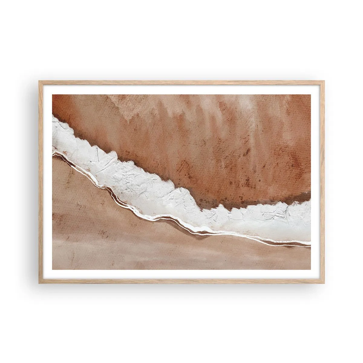 Affiche dans un chêne clair - Poster - Dans des couleurs de la terre - 100x70 cm