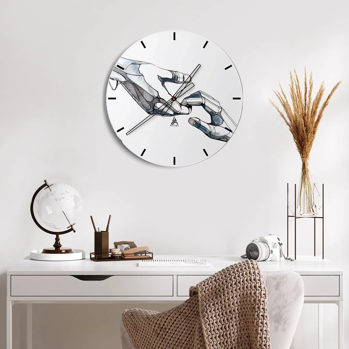 Horloge murale - Pendule murale - Un bon geste - 40x40 cm