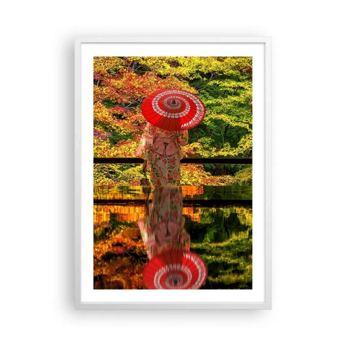 Affiche dans un cadre blanc - Poster - Dans le temple de la nature - 50x70 cm